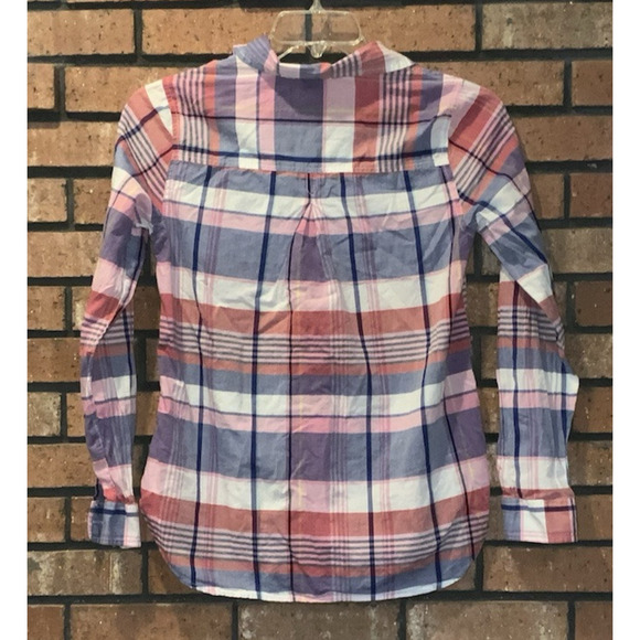 Old Navy Womens Multi Colored Button Up Flannel The Classic Shirt Size M - Picture 3 of 5